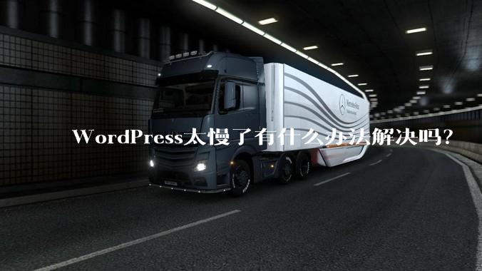 WordPress太慢了有什么办法解决吗？